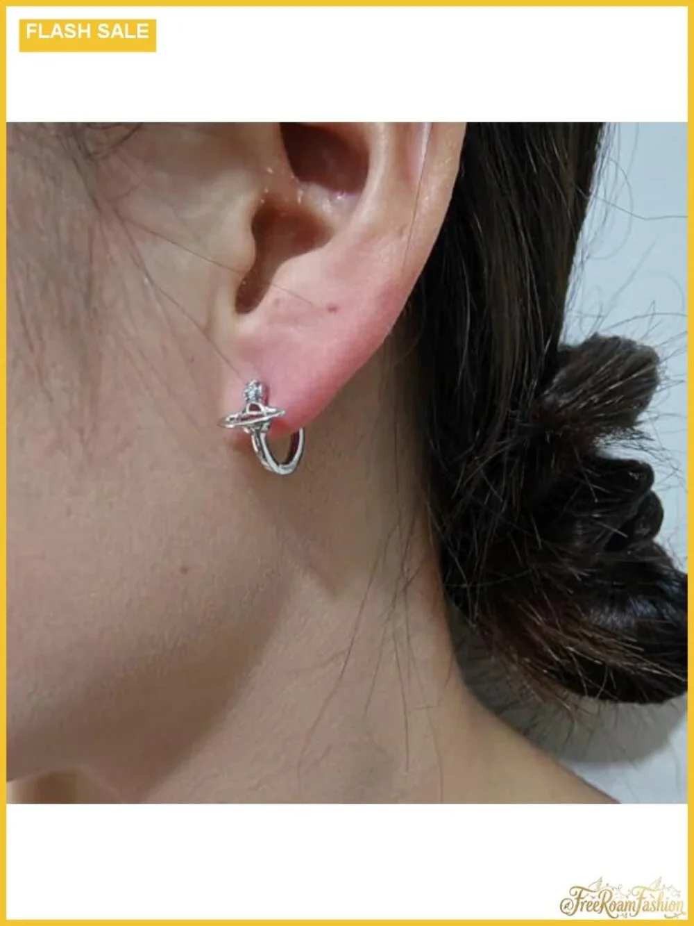 Hypoallergenic Saturn Stud Earring Sets Dainty Small Cute Planet Hoop Earrings